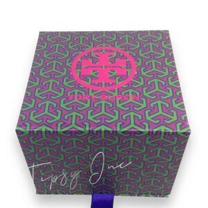Tory Burch Designer Patterned Gift Box With Magnetic Closure
